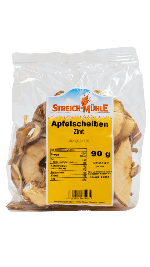 Apfelscheiben mit Zimt-Apfelscheiben mit Zimt-Streich Mühle