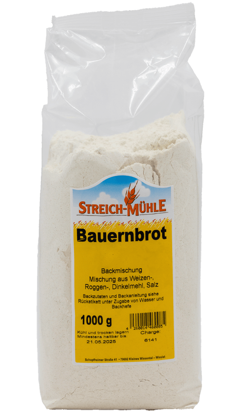 Bauernbrot Backmischung-Bauernbrot Backmischung – Traditionelles Brot einfach selbst backen-Streich Mühle