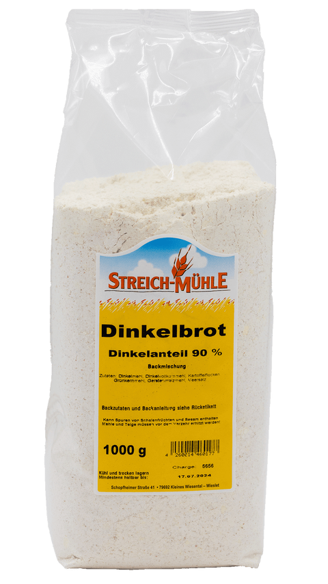 Dinkelbrot Backmischung 90%-Dinkelbrot Backmischung 90 | Einfaches Brotbacken | Streich Mühle-Streich Mühle
