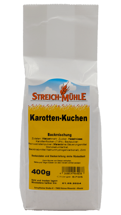 Karottenkuchen-Karottenkuchen | Saftiger Möhrenkuchen | Streich Mühle-Streich Mühle