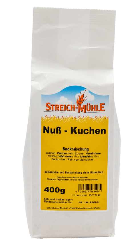 Nusskuchen-Nusskuchen | Leckerer Kuchen mit Nüssen | Streich Mühle-Streich Mühle