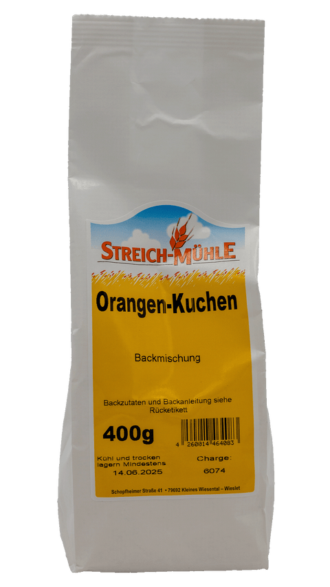 Orangenkuchen-Orangenkuchen-Streich Mühle