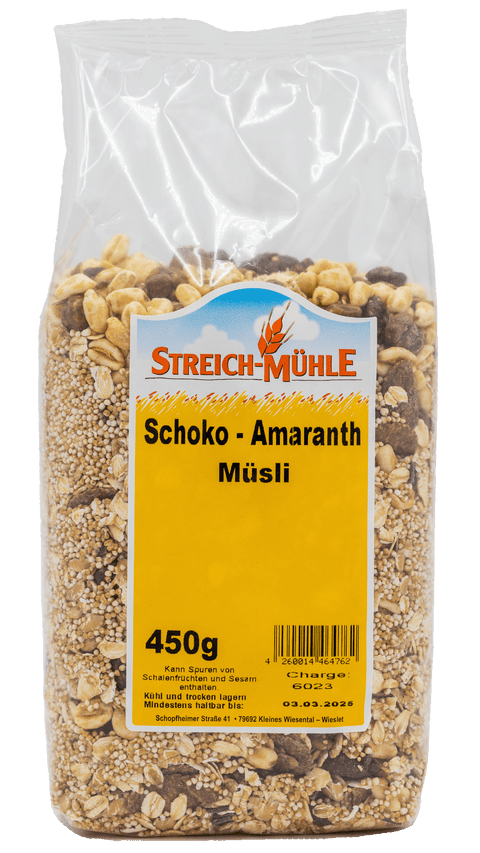 Schoko Amaranth Müsli-Schoko Amaranth Müsli-Streich Mühle