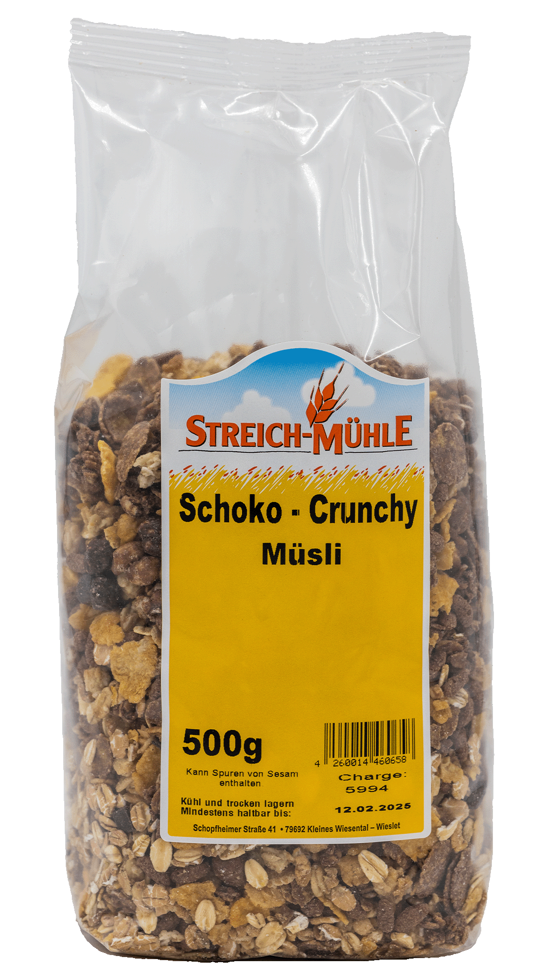 Schoko-Crunchy Müsli – Knusprig & schokoladig – Streich Mühle Schoko-Crunchy Müsli – Knusprig & schokoladig – Streich Mühle