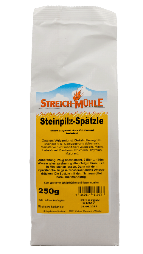 Steinpilz-Spätzle-Steinpilz-Spätzle | Spätzle mit Steinpilzen | Streich Mühle-Streich Mühle