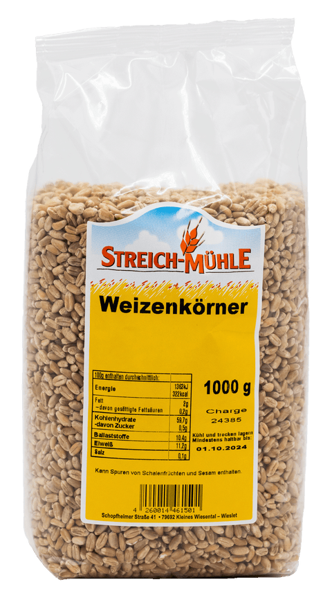 Weizenkörner gereinigt-Weizenkörner gereinigt-Streich Mühle