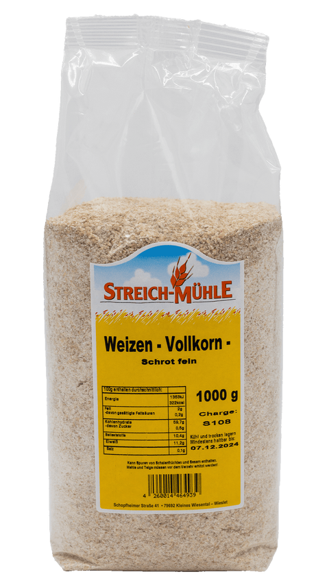 Weizenvollkornschrot fein-Weizenvollkornschrot fein-Streich Mühle
