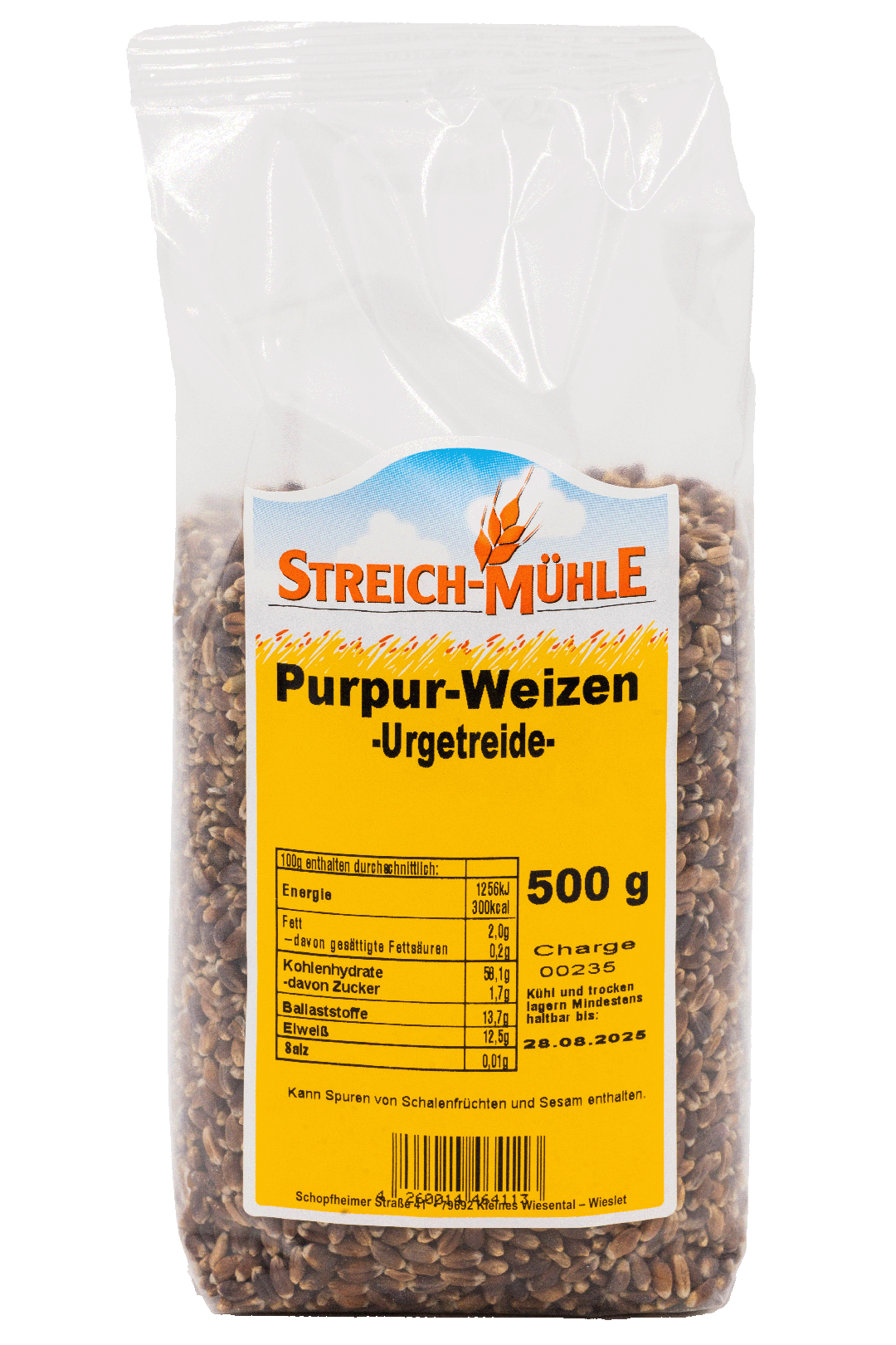 purpurweizen saatgut Purpurweizen (Rotkornweizen) – Urgetreide voll Nährstoffe – Streich Mühle
