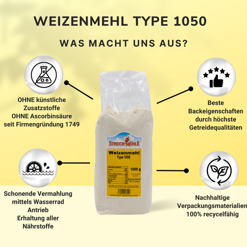 Vorteile von Weizenmehl Type 1050
