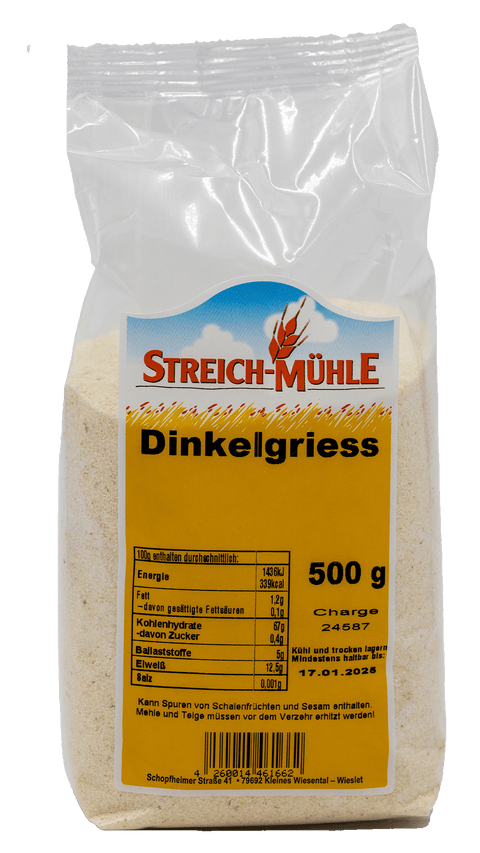 Dinkelgriess-Dinkelgriess-Streich Mühle