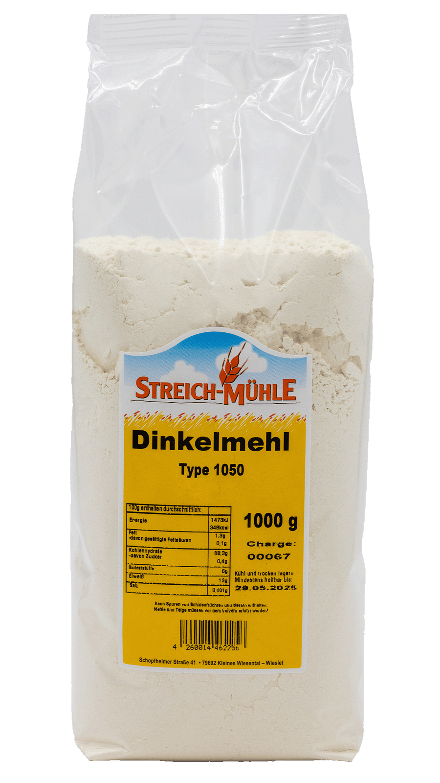 Dinkelmehl Type 1050 der Streich-Mühle für kräftige Brote und herzhafte Teige
