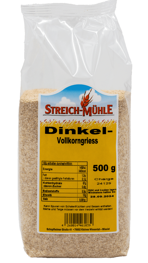 Dinkelvollkorngrieß-Dinkelvollkorngrieß-Streich Mühle