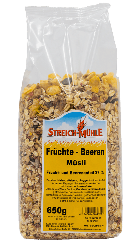 Früchte Beeren Müsli-Früchte Beeren Müsli-Streich Mühle