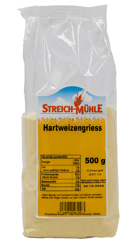 Hartweizengrieß-Hartweizengrieß-Streich Mühle