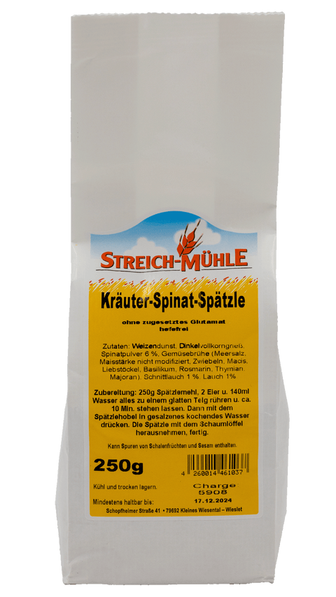 Kräuter-Spinat-Spätzle-Kräuter-Spinat-Spätzle-Streich Mühle