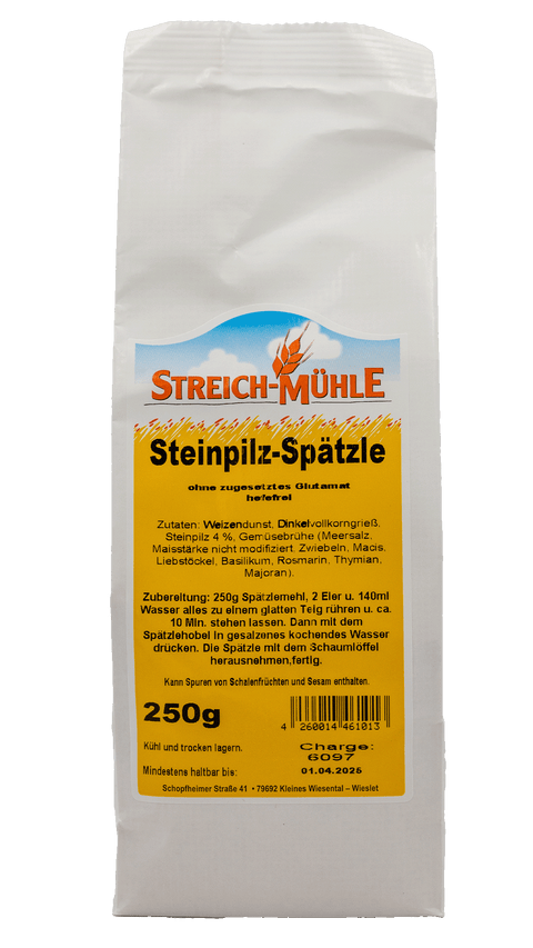 Steinpilz-Spätzle-Steinpilz-Spätzle-Streich Mühle