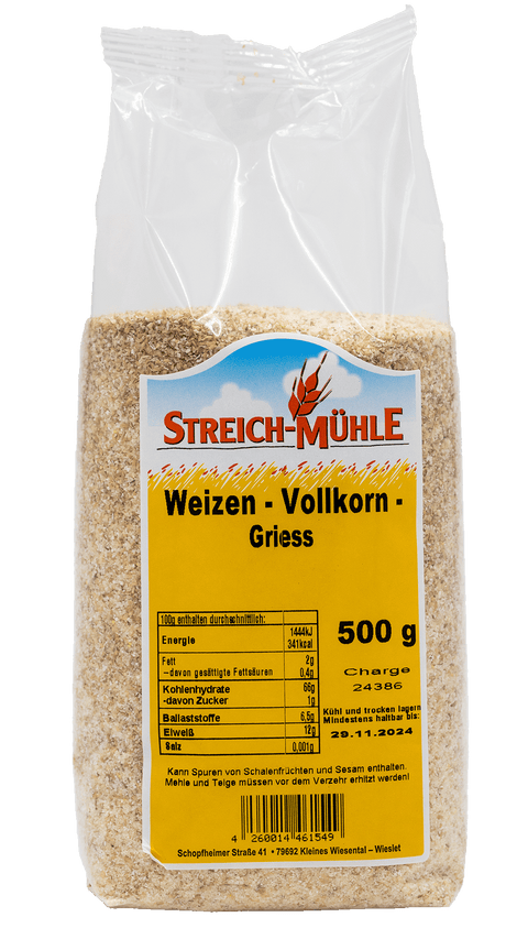 Weizenvollkorngrieß-Weizenvollkorngrieß-Streich Mühle