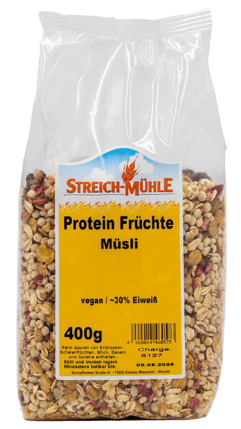 Protein Früchte Müsli-Protein Früchte Müsli-Streich Mühle