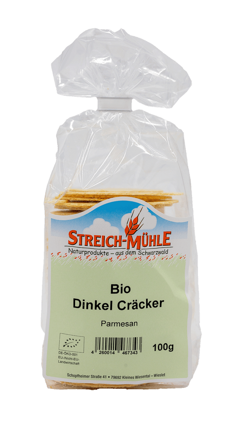 Bio-Dinkel Cracker Parmesan-Bio-Dinkel Cracker Parmesan-Streich Mühle