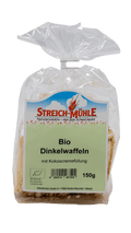 Bio-Dinkelwaffeln mit Kokoscreme-Bio-Dinkelwaffeln mit Kokoscreme-Streich Mühle