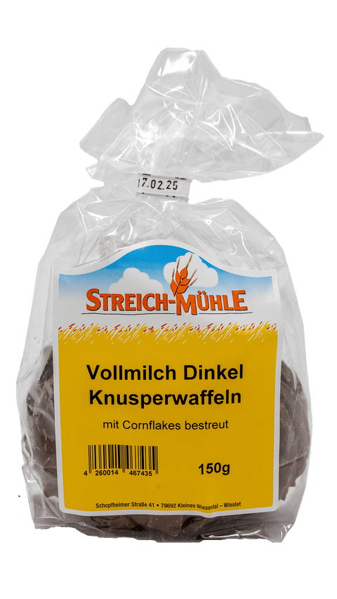 Dinkel-Knusperwaffeln VM Cornflakes-Dinkel-Knusperwaffeln VM Cornflakes-Streich Mühle