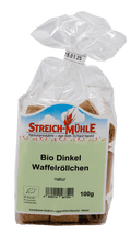 Bio Dinkel Waffelröllchen Natur-Bio Dinkel Waffelröllchen Natur-Streich Mühle